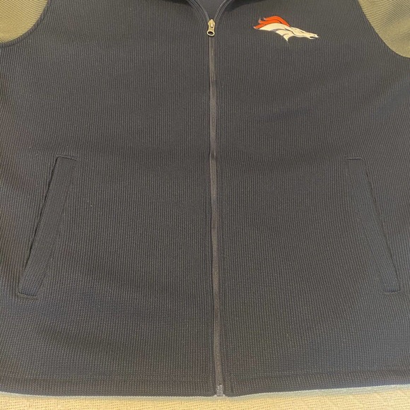 Denver Broncos NFL Jacket Mens Size XXL Blue Full Zip Long Sleeve/Pockets - Picture 4 of 16